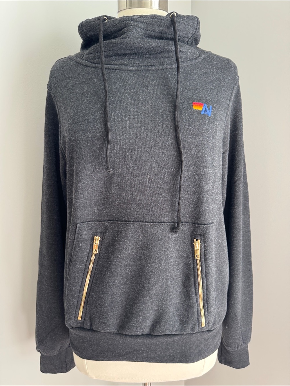 Aviator Nation NWOT Ninja Sweatshirt -  Charcoal, Size M - Picture 4 of 10